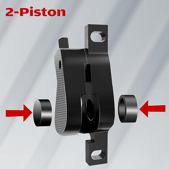 SD-230X MTB Hydraulic Disc Brake Set 2-Pistons/4-Pistons,Aluminum Front and Rear Two-Finger Brake levers,Brake Kit for Mountain Bike