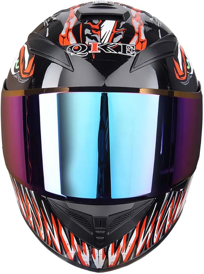 Full Face Motorcycle Helmet Racing Motocross Helmets with Pinlock Compatible Clear&Tinted Visors DOT Model Approved Street Bike Helmet