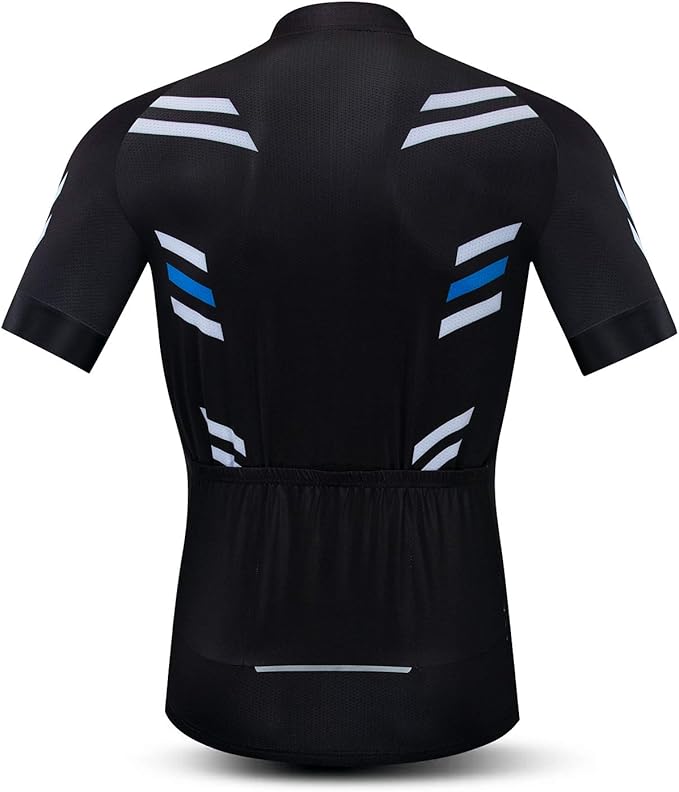 Men's Cycling Jersey Short Sleeve Bike Shirts Bicycle Jacket with Pockets