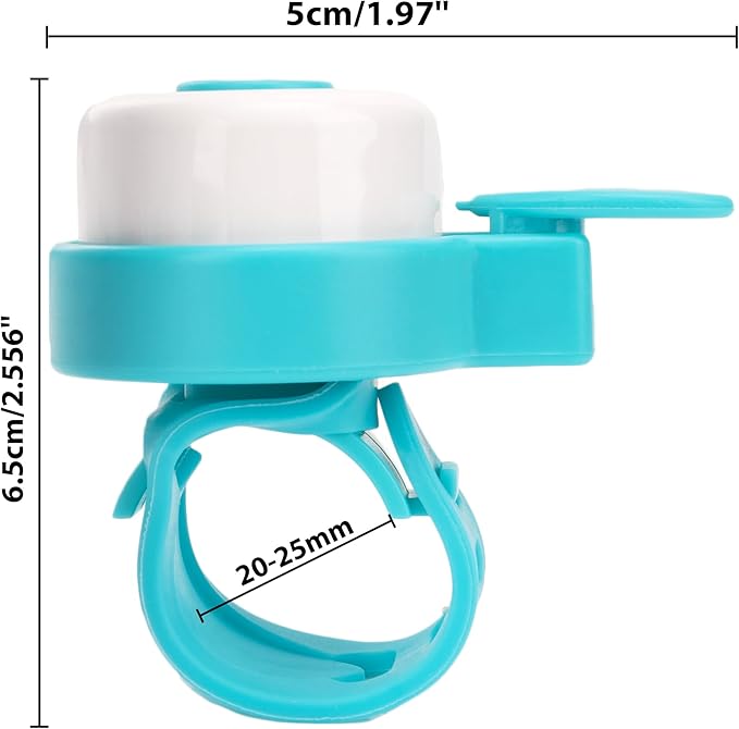 Kids Bike Bell – Silicone Strap Bicycle Bell for Boys & Girls, Easy Install, Adjustable Ring for Kid Bike Handlebar, Ideal for Toddler Scooters and Bikes (Blue and Pink)