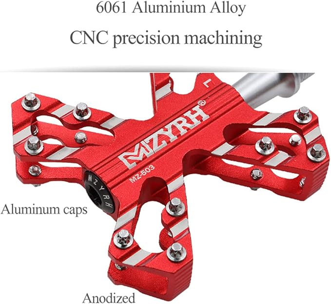 ThinkTop 3 Bearing Ultralight MTB BMX Road Mountain Bike Pedals Platform Flat Aluminum Sealed Ever Lubricate Bearing Axle 9/16 Inch