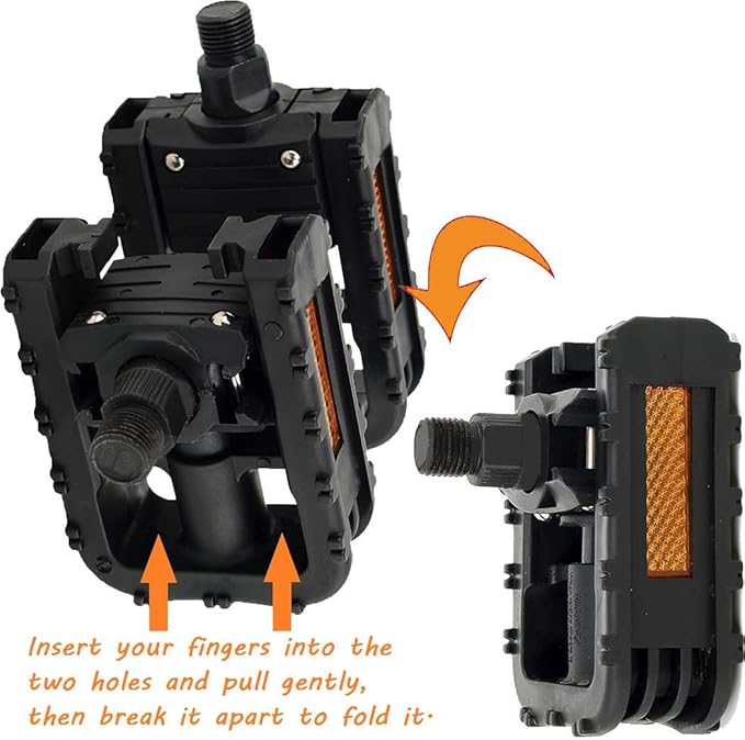 Folding Bike Pedals - 9/16" Inch Bicycle Pedals Mountain Bikes Road Bicycles Platform Pedals MTB Pedals