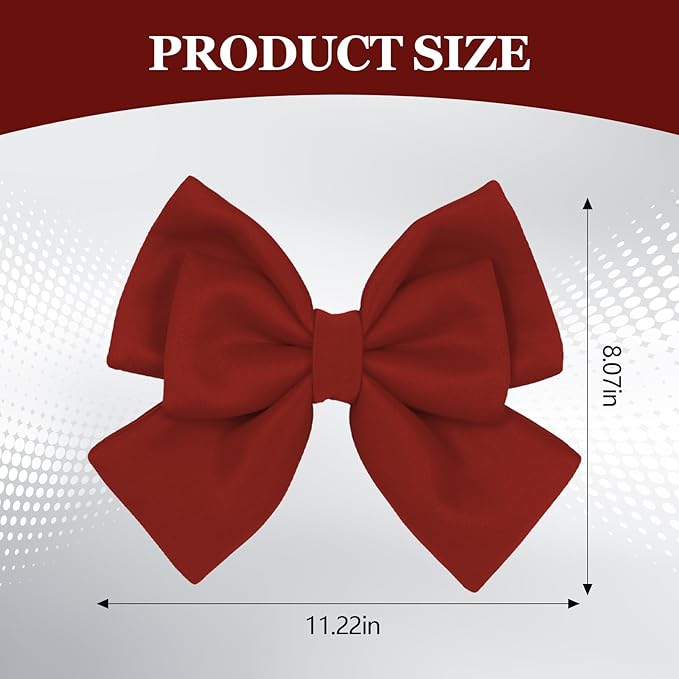 Bow Helmet Accessory, 8.07"x11.22" Stylish Motorcycle Helmet Bow Decoration for Women, Removable Cute Fashion Ribbon Bows Ornament for Motorcycle Scooter E-Bike Helmets (Wine Red)