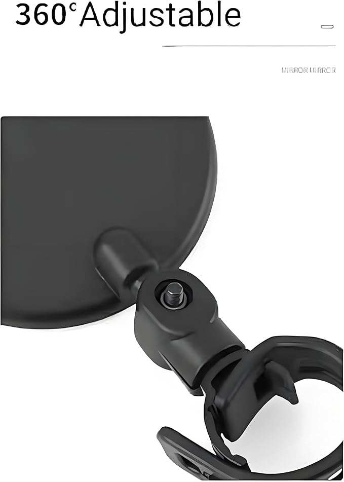 2Pcs Adjustable Rear View Mirror for Bikes, Universal Rearview Mirror for Handlebars, Wide Angle Acrylic Convex Safety Mirrors for Bikes Road Mountain Bike