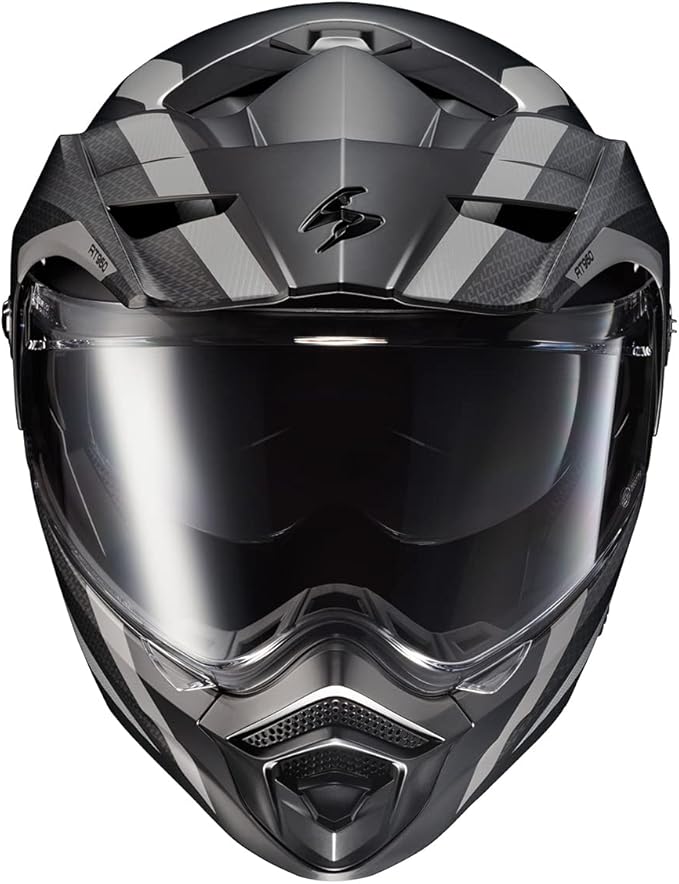 ScorpionEXO AT960 Modular Adventure Street Motorcycle Helmet with Bluetooth Ready Speaker Pockets DOT ECE Approved Hicks (Phantom - Small)