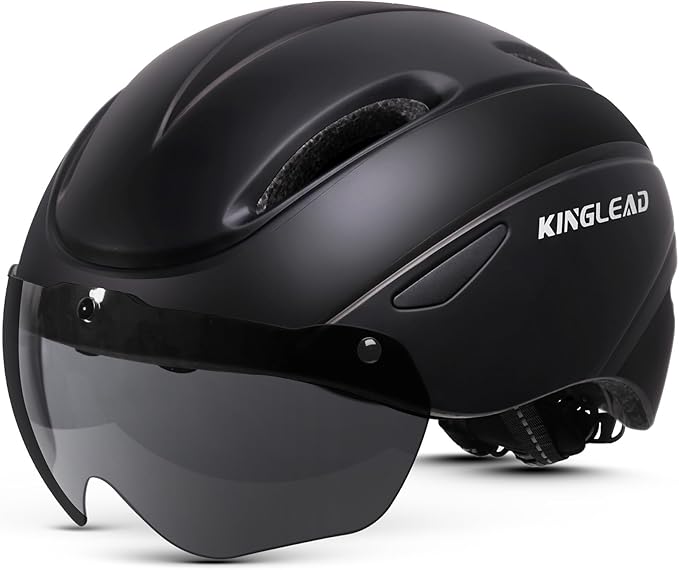 Bike Helmet for Adults Bicycle Helmet with Detachable Magnetic Googles & Adjustable Dial for Mountain Bikes, Road Bikes, Electric Bikes, Scooter