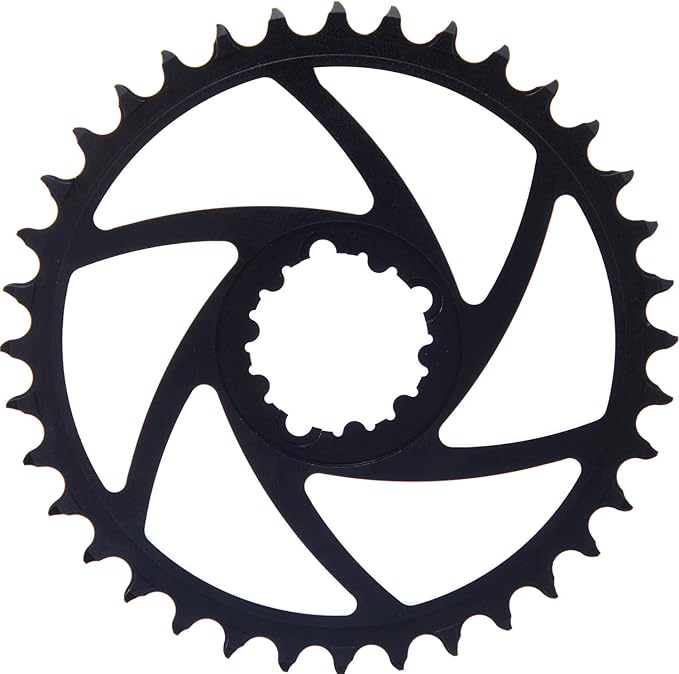 YBEKI Narrow-Wide Chainring 30T-38T - CNC 7075-T6 Aluminum MTB Chainwheel for SRAM GXP/XX1/X01 (3mm/6mm Offset) | Eagle Tooth Design | Ultra-Light 60-80g | Hard Anodized Black