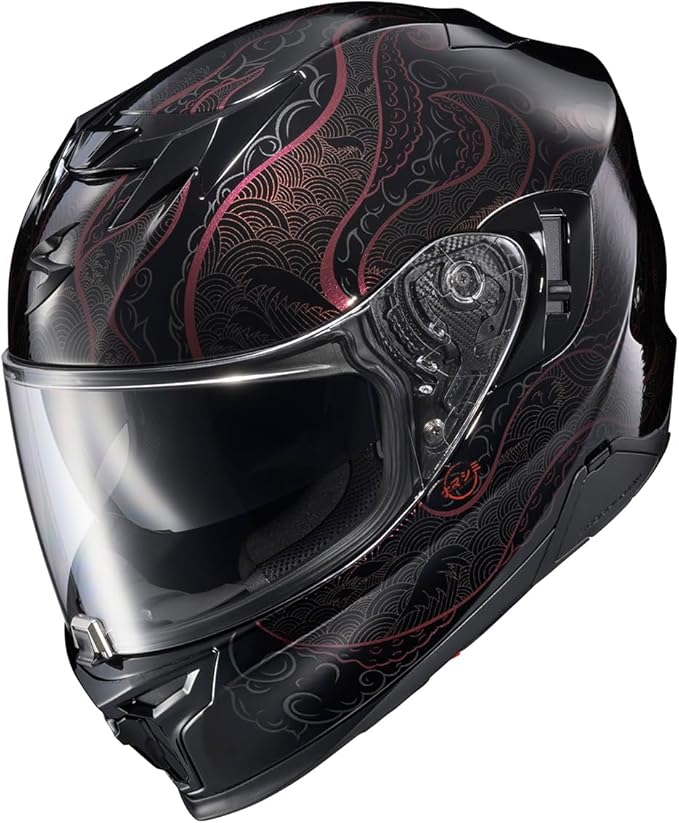 ScorpionEXO T520 Full Face Touring Motorcycle Helmet with Bluetooth Ready Speaker Pockets DOT ECE Approved Nama-Shimi (Black/Chameleon - Medium)