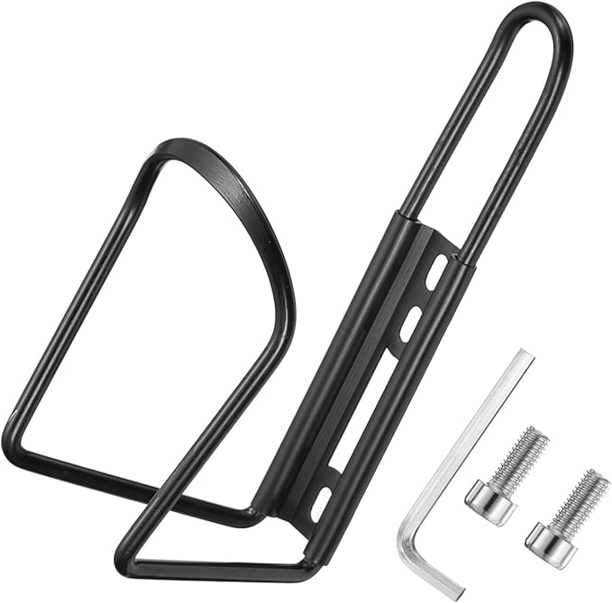 HARFINGTON Bicycle Water Bottle Cage Lightweight Aluminum Basic Bike Universal Water Bottle Holder Mount with Hardware for MTB Mountain Road Gravel
