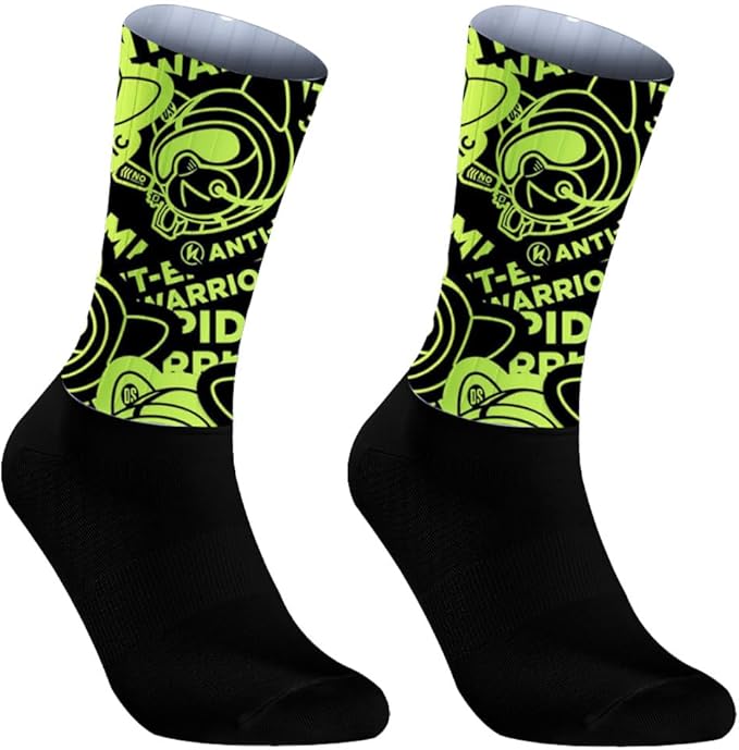 Cycling Socks Athletic Crew Socks Breathable Cushioned Compression Running Hiking Socks For Mens Womens