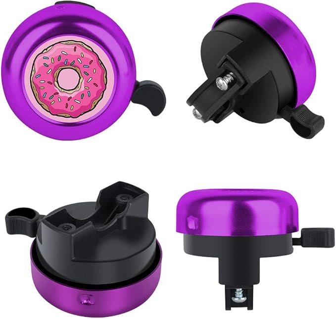 MZELQ Bicycle Bell Cute Clear Sound Adjustable Size Aluminum Bike Accessories Bell Ring for Girls Women Kids Adults