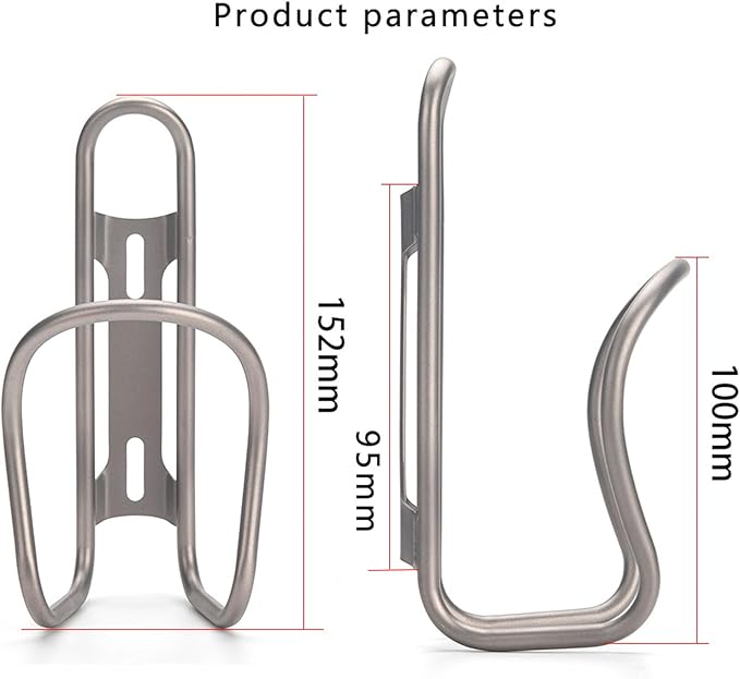 Bike Water Bottle Holder, Lightweight Titanium Alloy Bicycle Mount Cage Rack, Easy Installation, Universal Water Bottle Cage for Road, Mountain Bikes (B)