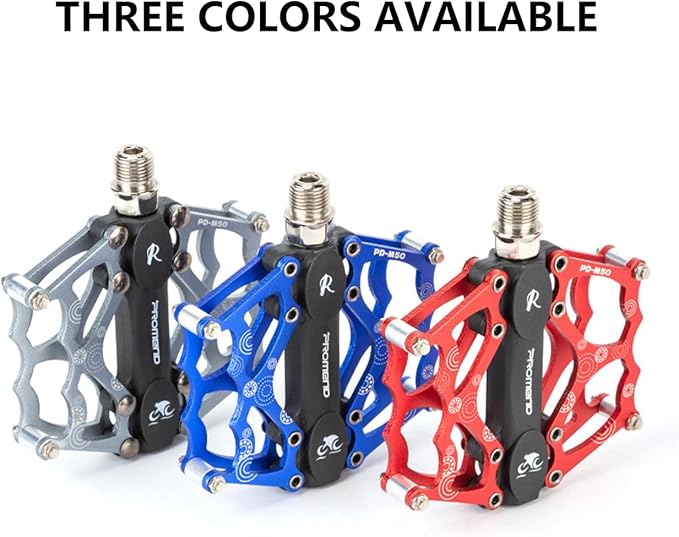 ‌Ultralight CNC Bike Pedals - Sealed Bearings Mountain/BMX/Road Pedals with Non-Slip Surface & 9/16" Chrome-Molybdenum Steel Spindle for MTB/Gravel/Cyclocross Bikes