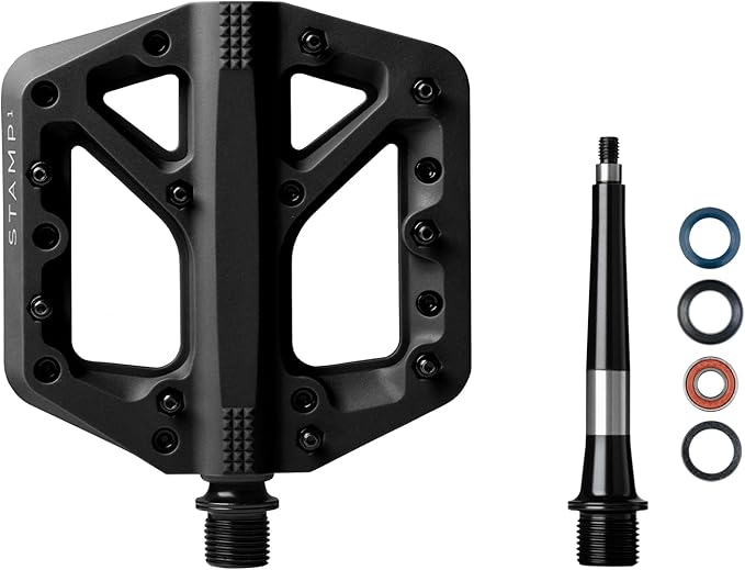 Crankbrothers Stamp Flat MTB Pedals - Size-Specific, Lightweight, Versatile, Durable Bike Pedals