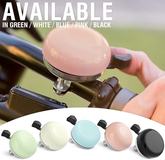 MARQUE Beach Cruiser Bike Bell – Classic Bicycle Bell Design for Adults and Kids with Traditional Ring Sound