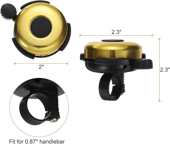 HARFINGTON Bike Bell Aluminum Classic Bicycle Bell with Loud Crisp Clear Sound Bike Ring Bell Bike Accessories for Adults Children Road Mountain Bike