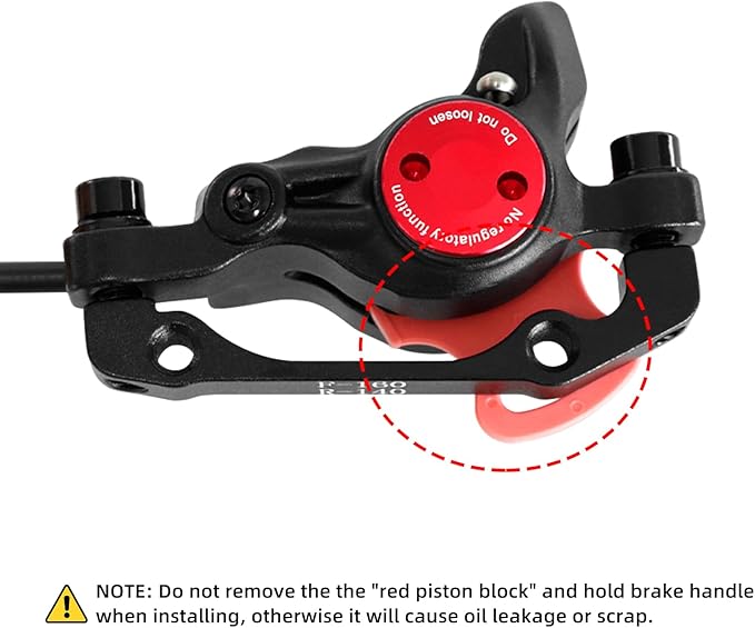 Z00M MTB Hydraulic Disc Brakes Set Mountain Bike Left Front 800mm Right Rear 1450mm Hydraulic Brake Aluminum Alloy Bicycle Disc Brake for E-Bike Fat Bike Road Bike 2 Piston
