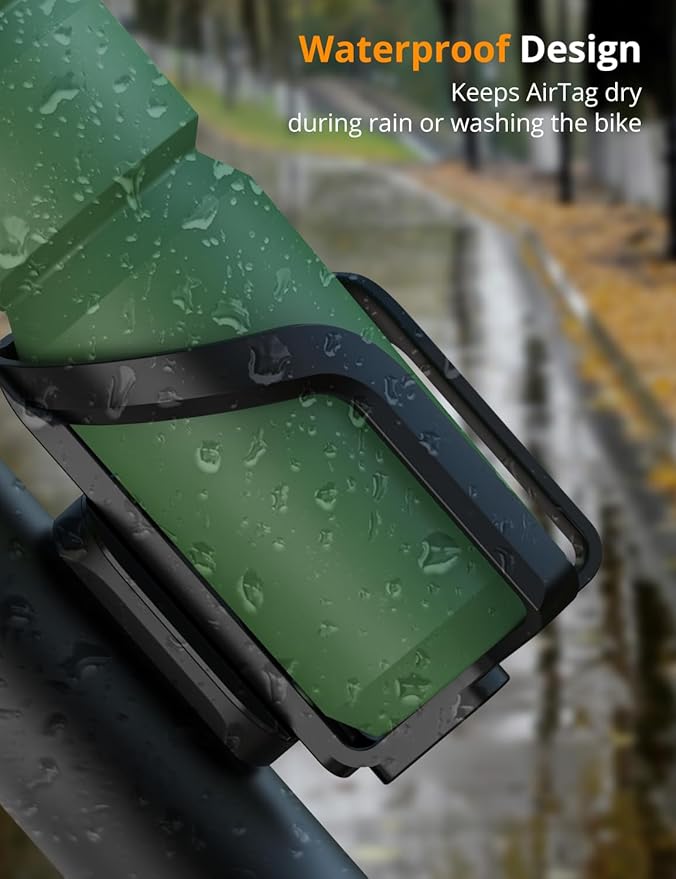 Bike Mount for AirTag (Gen 1 & 2), Waterproof Protective Aluminum Alloy Holder Hides GPS Under Bicycle Bottle Cage, Anti-Theft Holder Bike GPS Tracker Accessory