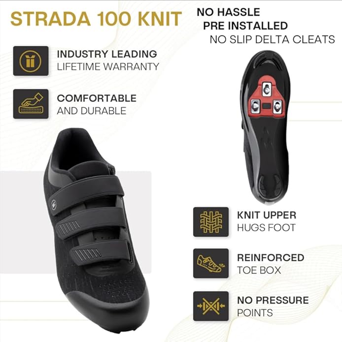 Tommaso Strada Mens SPD & Peloton Shoes—Ready-to-Ride with Peloton Delta Cleat or SPD Cleats for Indoor Bikes—Explore Vareity Cycling Shoes & Bike Accessories.