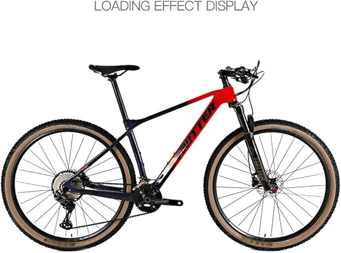 Carbon Bike Frame 27.5er 29er Hardtail Mountain Bike Frame 15'' 17'' 19'' XC Disc Brake Frame Thru Axle 12 * 142mm Internal Routing(Silver,17'')