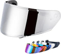 VCOROS X9 Full Face Motorcycle Helmet Replacement Shield 5Color Lens Available (Chrome Silver)