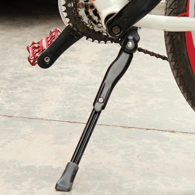 Aluminum Alloy Bike Kickstand – 30-35cm (11.81-13.78in) Adjustable Center Mount Kick Stand for Mountain & Road Bikes, Universal Fit 16-26 Inch Wheels