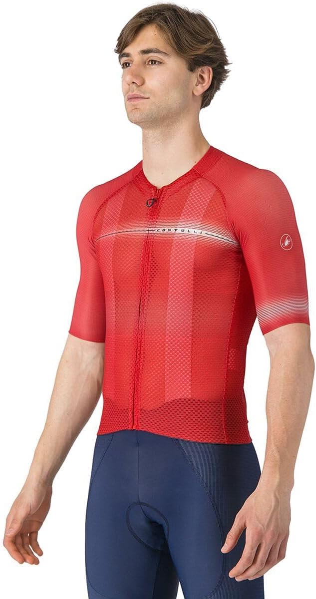 CASTELLI Men’s Climber’s A/C Jersey, Quarter Length Sleeve, Full Zip, Road Cycling & Gravel Biking Jersey with UV Protection