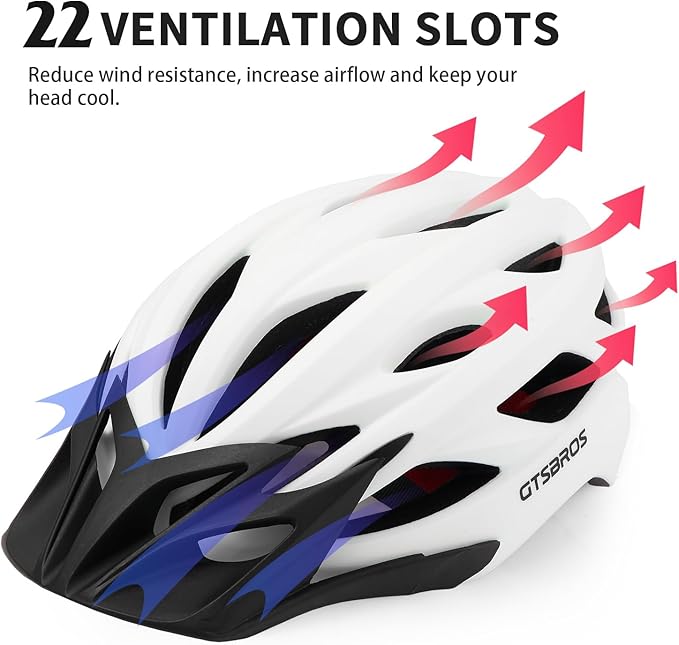 Bike Helmet with Visor for Women and Men – Lightweight Bicycle Helmet for Mountain Biking and City Riding