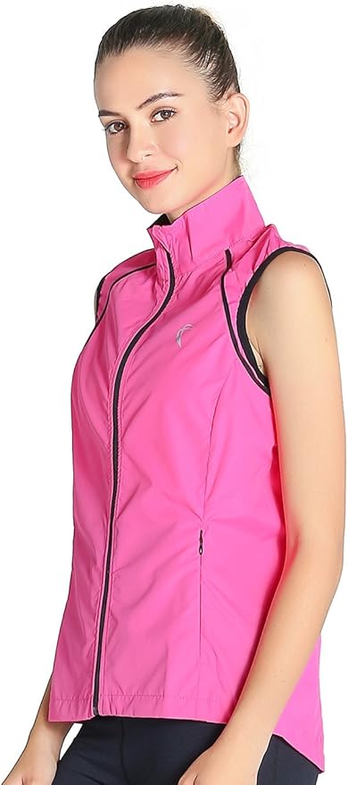 Women's Packable Windbreaker Jacket Resistant Convertible Cycling Running Jacket Lightweight Windproof Water