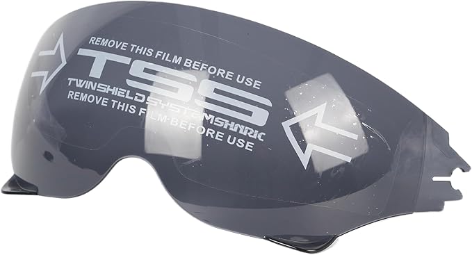 3/4 Helmet Visors, Model 818-Visors Easy Replacement & High Definition Half Helmet Visor Attachment（Smoke）
