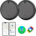 Tracker Tags for Android & iOS, Key Finder Tracking Device Smart Tracker Tag for Luggage, Wallet, Bike, Bags - Both Works with Apple Find My & Google's Find Hub - 2 Pack