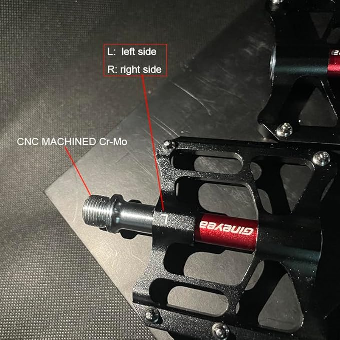 Road/MTB Bike Pedals CNC Aluminum Alloy Bicycle Pedals - Seal Bearing Mountain Bike Flat Platform Pedal with Removable Anti-Skid Nails