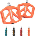 ROCKBROS Mountain Bike Pedals MTB Pedals Bicycle Flat Pedals Nylon 9/16" Sealed Bearing Lightweight Design for Road Mountain BMX MTB Bike