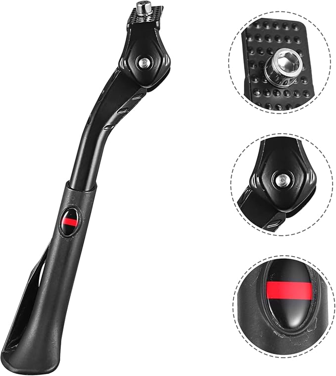 BESPORTBLE Adjustable Aluminum Alloy Bike Kickstand Folding Bicycle Support Stand for Mountain and Road Bikes Non-Slip Foot Brace Suitable for Adult Riders