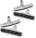 Bike Brake Pads Set, 2 Pairs Bike V-Brake Pads Road Mountain Bicycle V-Brake Blocks Shoes Bicycle Brake Pad Set,70mm V Brake Shoes with Hex Nuts and Washers BP-70P-1