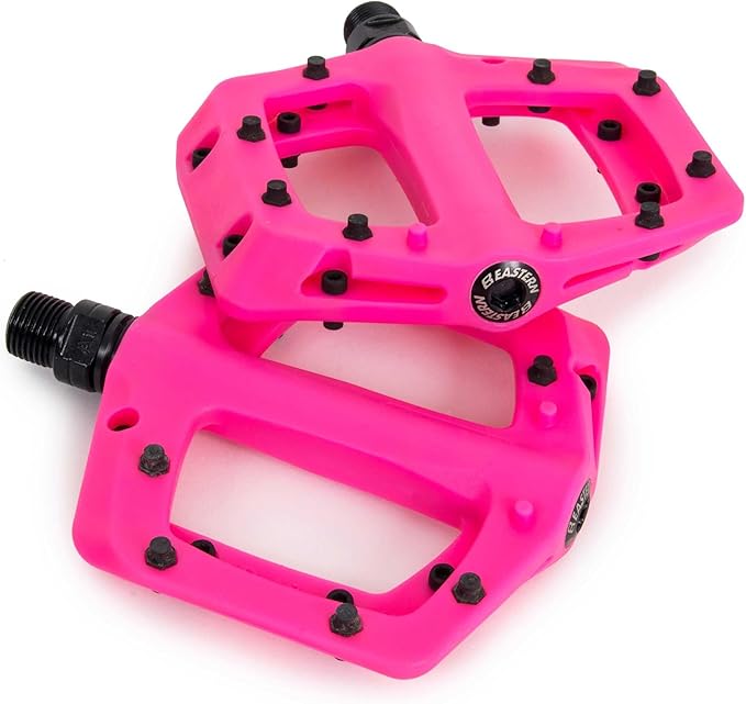 Eastern Nylon Linx Pedals 9/16 - Lightweight, High-Grip MTB & BMX Pedals with Removable Metal Pins, Chromoly Axle for BMX, MTB, Road & Kids Bikes - Multiple Colors