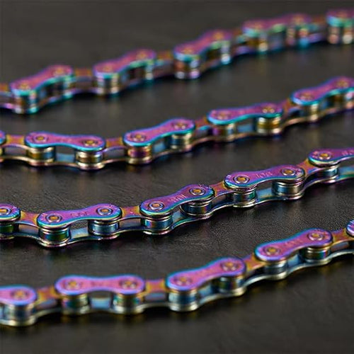 10 Speed Bike Chain Rainbow Chain for Bike 1/2" x11/128 116 Links Lightweight Bicycle Chain，Bike Chains MTN BTX MTB Mountain Bike Road Bicycle Chain