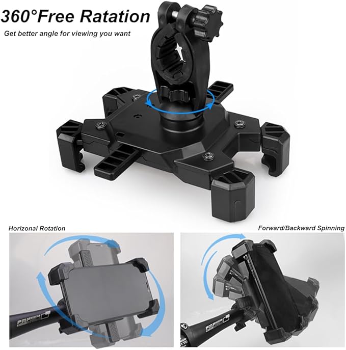 Bike Motorcycle Phone Holder Mount,[1s Lock Up and Release],Bicycle Handlebar Phone Holder, for Electric Scooter, Motorcycle Accessories for iPhone 15 14 13 12 Plus/Pro Max/Mini, 4.7-6.8” Smartphone