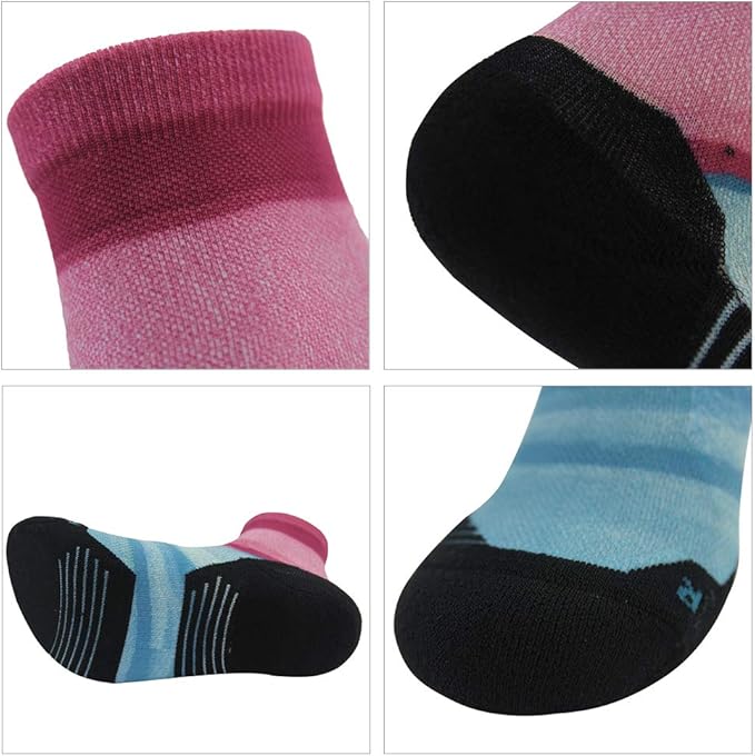 HUSO Unisex Digital Printed Athletic Quarter Running Socks 2,3,4,6,11 Pairs