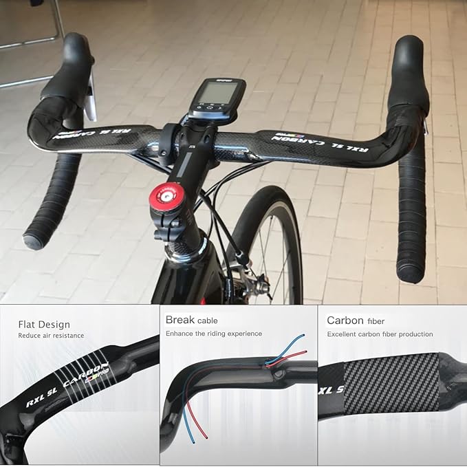 Bicycle Road Handlebars Carbon Handlebar Road Bike Drop Bars handlebars Aero Handlebars for Road Bike 31.8 440mm gravel bars bent bike handle bar city bikes Drop bars bicycle handlebar