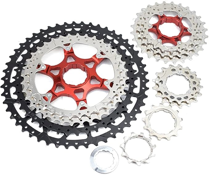 VG SPORTS 8/9/10/11/12 Speed Ultra-Light Bike Cassette for Mountain Bike 11-40T/11-42T/11-46T/11-50T/11-52T MTB Cassette Lightweight Aluminum Bracket Cassette