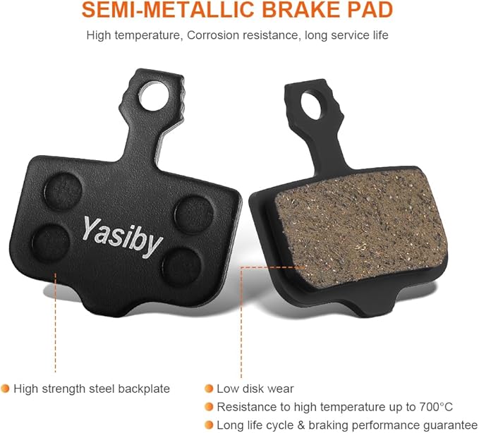 Bike Brake Pads, 4 Pairs Disc Brake Pads High-Performance with Installation Tools for Sram Avid Elixir E1 E3 E5 E7 E9 ER CR XO XX DB1 DB3 DB5, Nutt Hydraulic MTB Bicycle Brake Pads Replacement