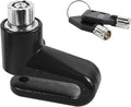 Motorcycle Disc Brake Lock, Anti-Theft Motorbike Security Wheel Disc Brake Lock with Two Keys, Safety Wheel Disk Locks for Scooter Mountain Road Bike Bicycle Powersports (Black)