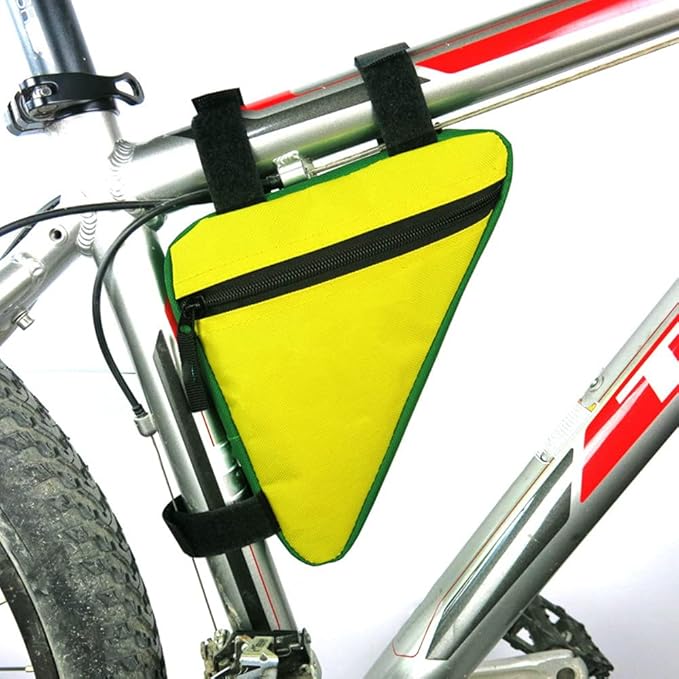 Bike Triangle Frame Bag - Bike Bicycle Storage Top Tube Bag Pack Triangle Pouch Road Mountain Cycling Strap Saddle Bag for Road Bikes Mountain Commute Bikes