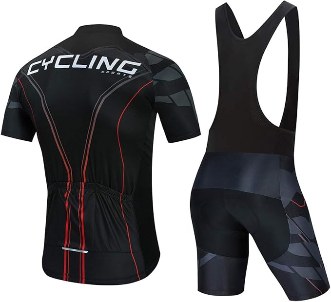Men's Cycling Jersey Set, Summer Mountain Bike Clothing Short Sleeved Riding Jerseys