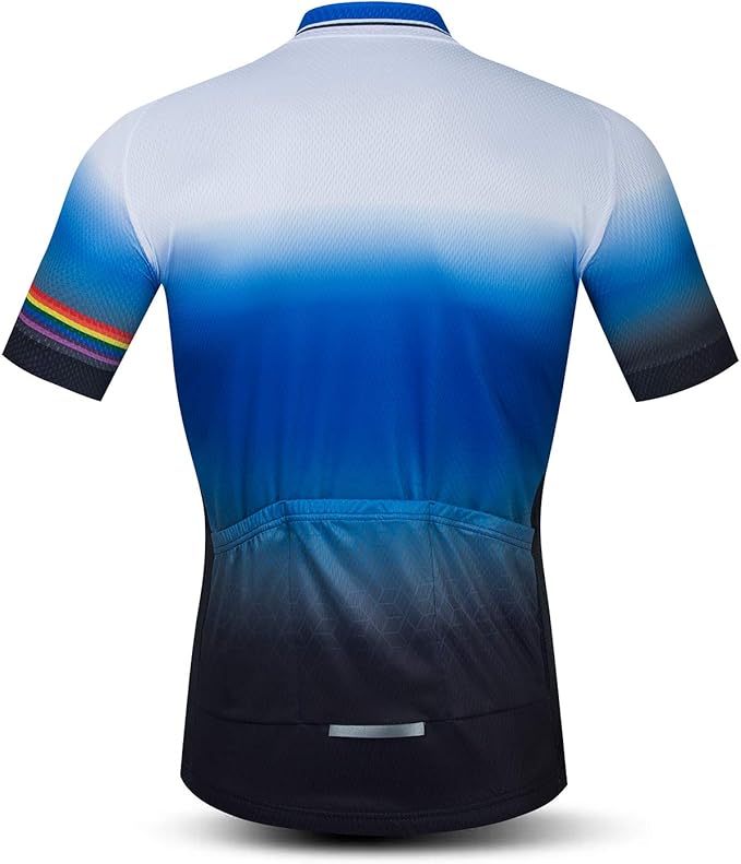 JPOJPO Men's Cycling Jersey Short Sleeved Mountain Bicycle Jerseys Breathable T- Shirt Tops S-3XL