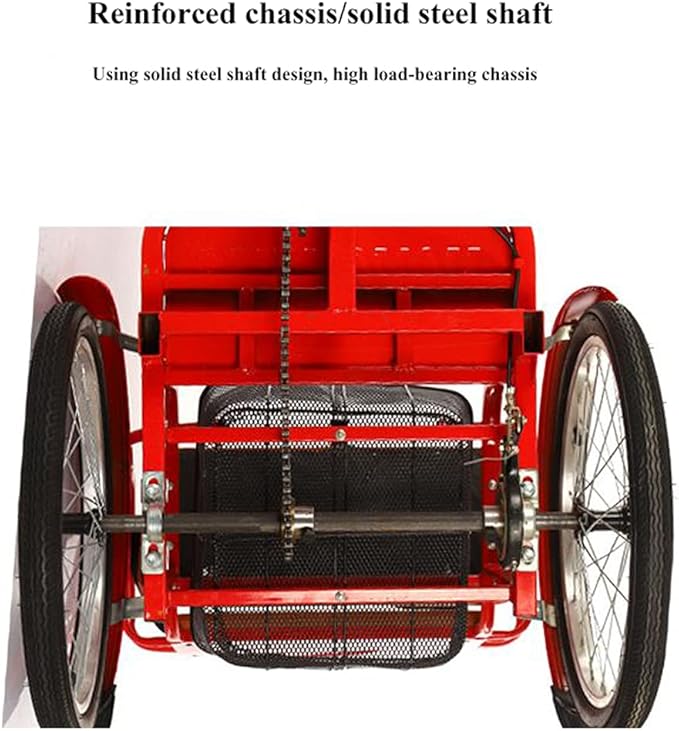 Three Wheel Bike Outdoor 20 Inch Adult Tricycle Trike Bike Cruiser with Rear Bike Basket for Dogs Or Groceries Single Speed Hybrid Commuter Exercise Bike for Women Men Cycling Pedalling