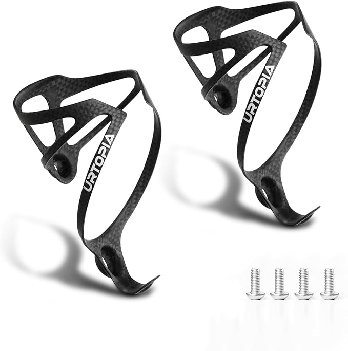 Full Carbon Fiber Bike Water Bottle Holder, Ultra-Light Water Bottle Cage for Bike, High Strength Durable Carbon Cup Holder for Bike, Road Bike, Mountain Bike, Electric Bike (2pack)