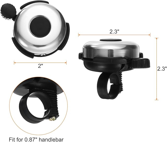 HARFINGTON Bike Bell Classic Bicycle Bell with Loud Crisp Clear Sound Bike Ring Bell Aluminum Bike Accessories for Road Mountain Bike