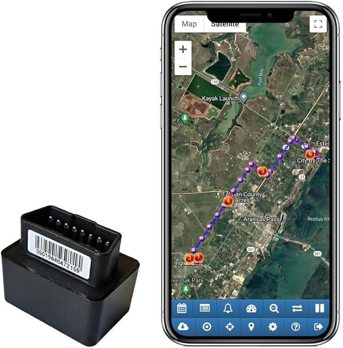 AccuTracking OBD Mini GPS Tracker for Vehicles, Location History, GeoFence, Driving Alerts, Subscription Needed, No Activation Fee, No Cancellation Fee, for Teens, Elderly, Fleet